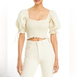 Faithfull the Brand Lisanza Smocked Linen Top 4